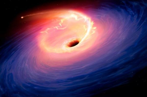 سیاهچاله غول پیکر در حال بلعیدن یک ستاره